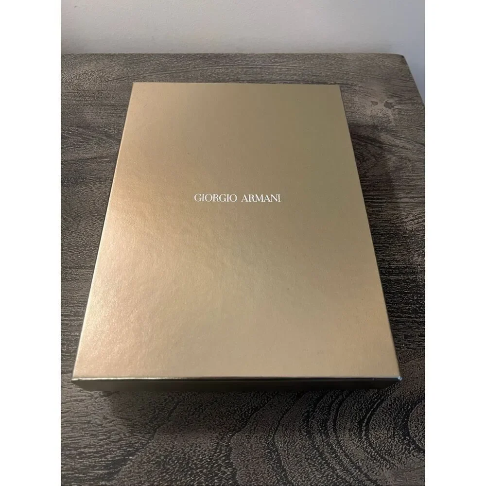 Giorgio Armani Leather Card Holder & Key Ring Gift Set – Made in Italy